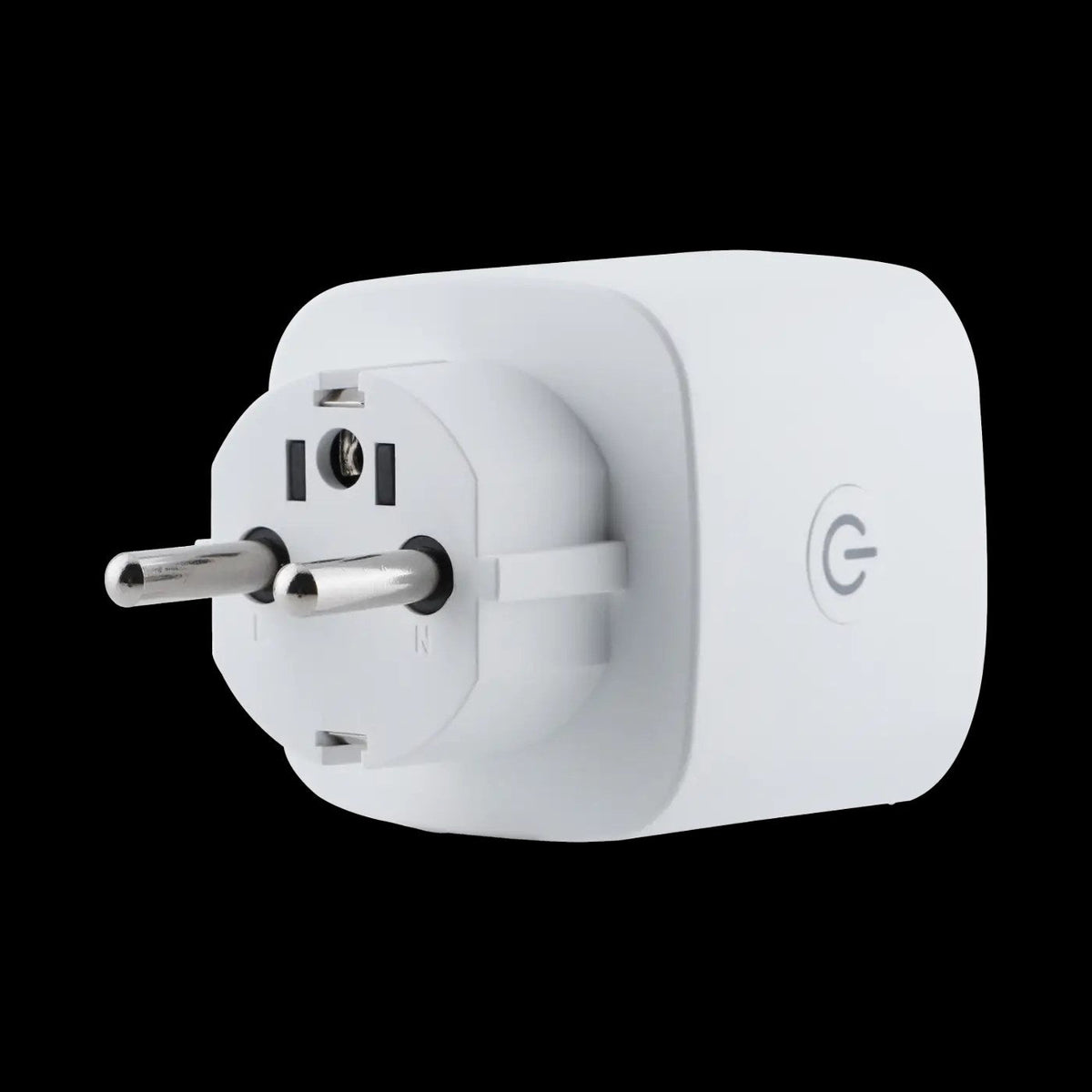 Conow Smart Plug – Schrägansicht mit Schutzkontaktstecker