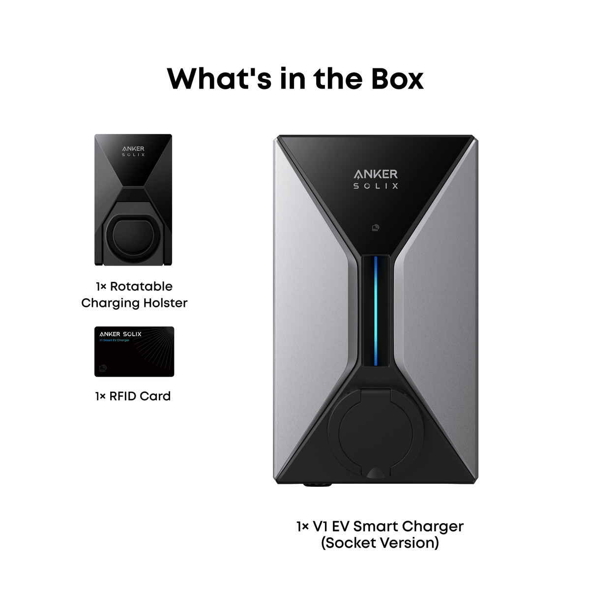 Anker SOLIX V1 PRESA Wallbox EV intelligente 7,4 kW app