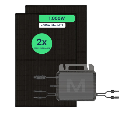 Impianto fotovoltaico da balcone 1000W – 2× Jolywood 500W Full Black + micro-inverter Marstek 800W