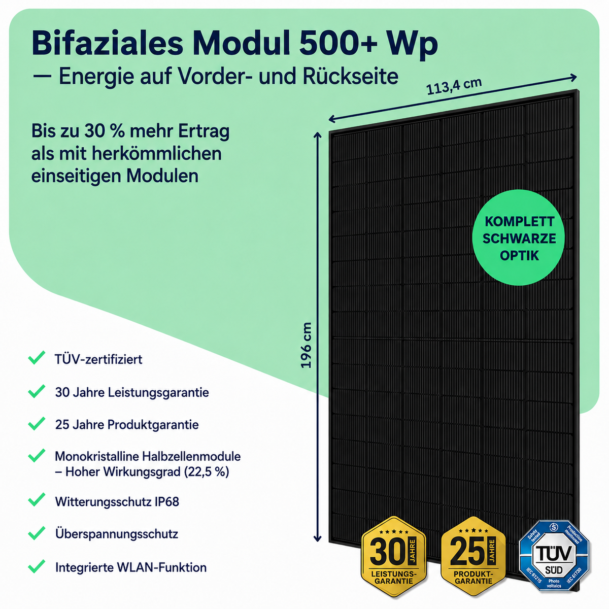 Impianto fotovoltaico da balcone 1000W con accumulo – 2× Jolywood 500W + Marstek B2500-D