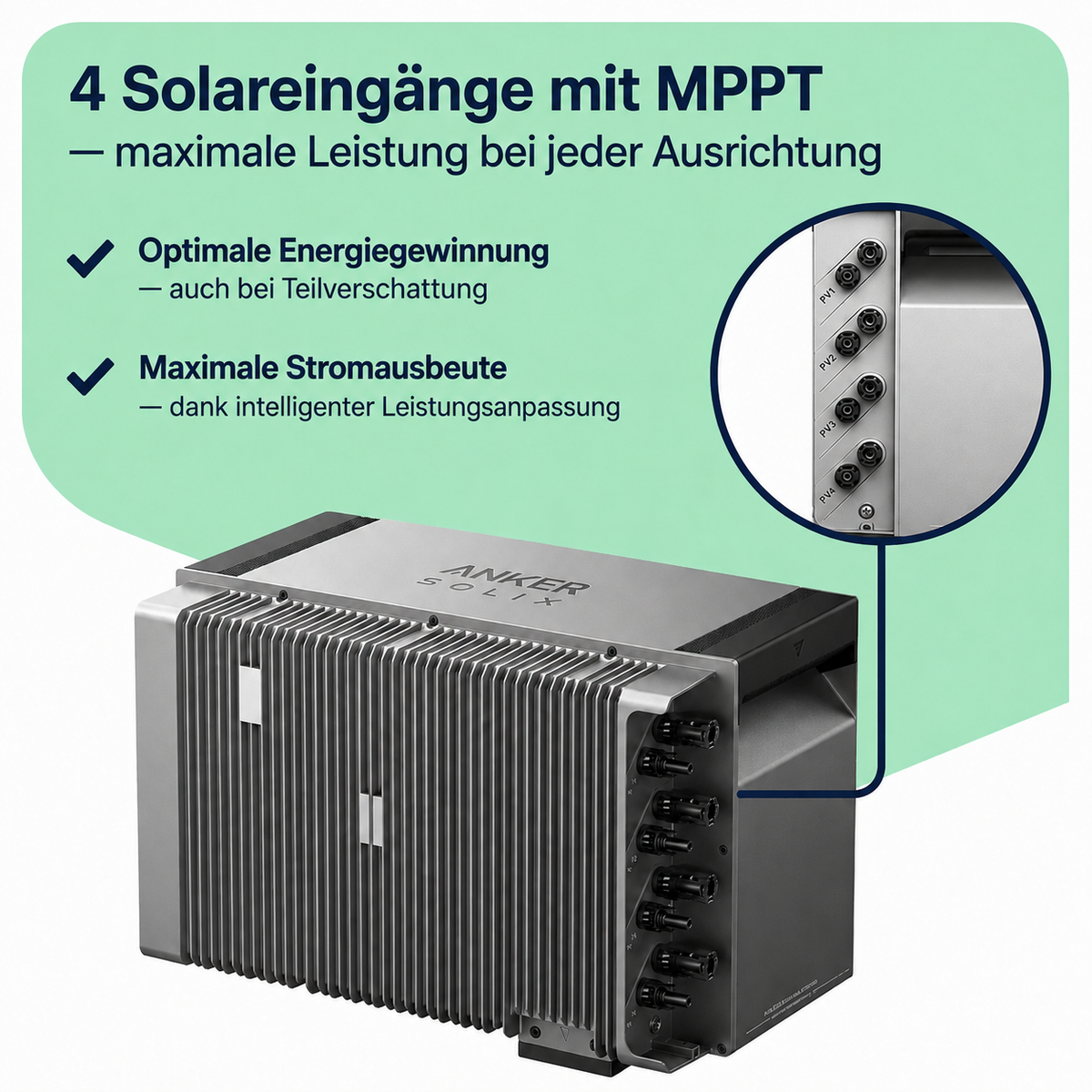 Balcone fotovoltaico 1000W con accumulo – 2× Jolywood 500W + Anker SOLIX Solarbank 3 Pro