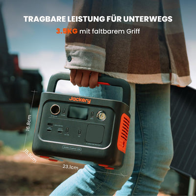 Jackery Explorer 240 v2 Centrale elettrica portatile, Generatore solare LiFePO4 da 256 Wh con uscita CA da 300 W/USB-C da 100 W, Generatore da esterno per campeggio, viaggi, emergenze