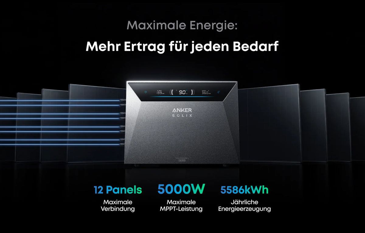Anker SOLIX Solarbank 4 E5000 Pro – Accumulatore domestico da 5 kWh, espandibile a 30 kWh