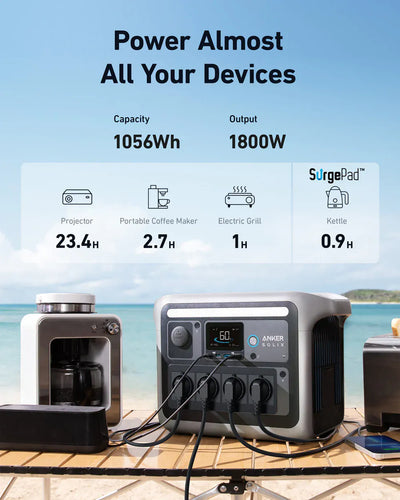 Anker SOLIX C1000 Solar Generator + 200W Solar Panel