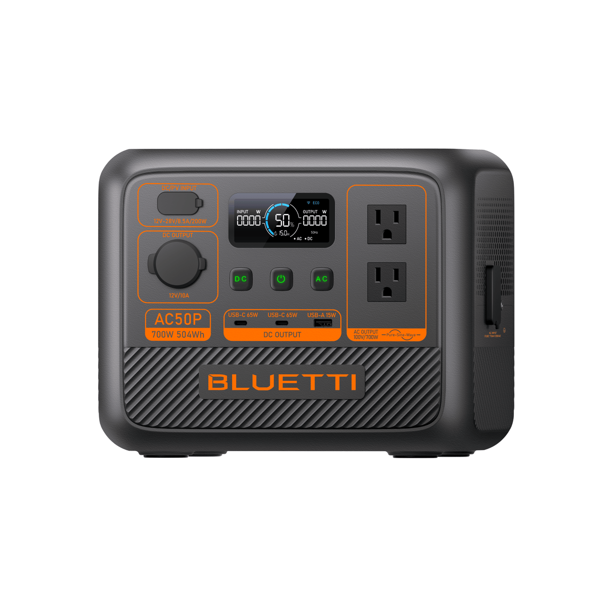BLUETTI AC50P puertos y conexiones