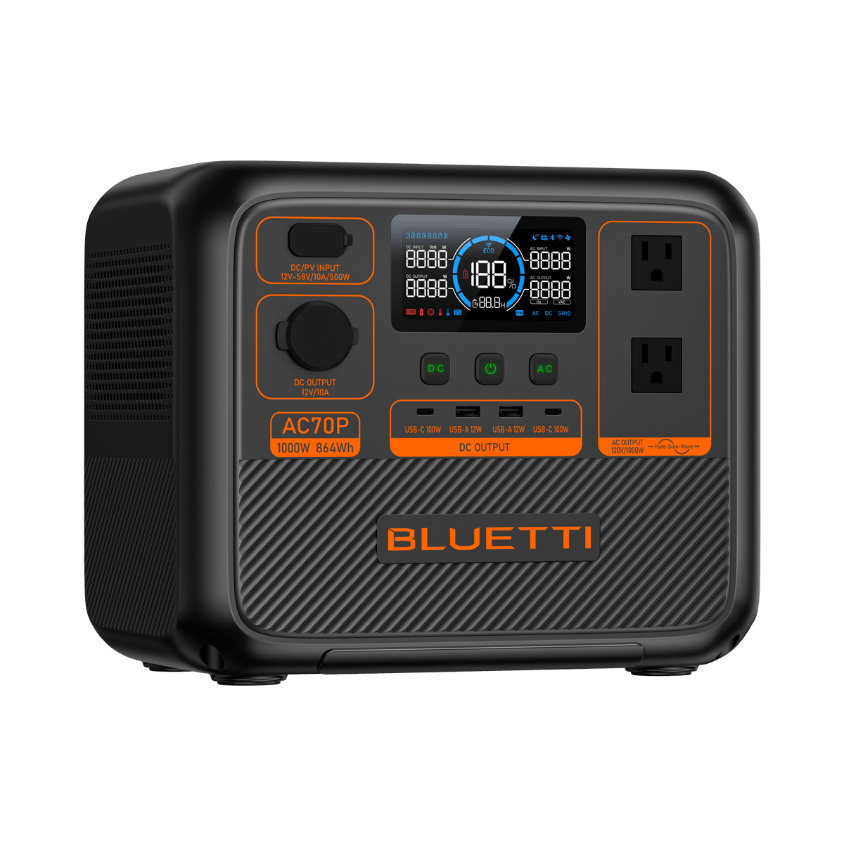 BLUETTI AC70P batería LiFePO4 y expansión